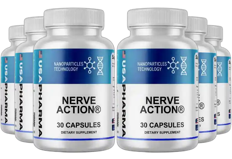 NerveAction capsule supplement bottles